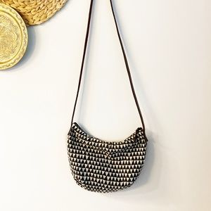 Hand-Printed Geo Crossbody